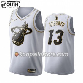 Miami Heat Bam Adebayo 13 Nike 2019-2020 Valkoinen Golden Edition Lasten Pelipaidat Swingman